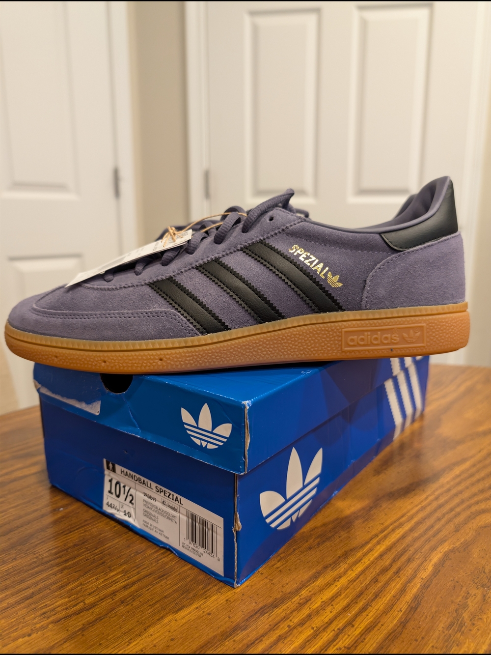 Adidas Spezial Men's Suede Sneakers in Purple with Gum Sole